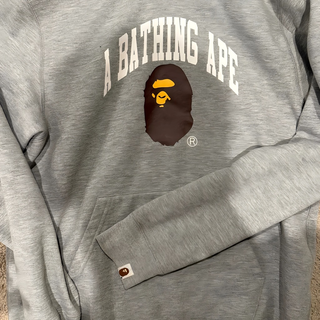 A Bathing Ape Men's Crewneck Sweater In Gray